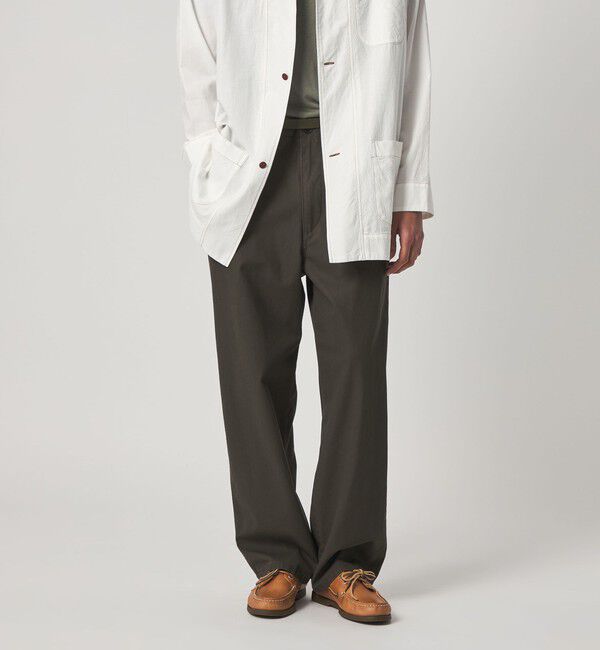 STEVEN ALAN「＜Steven Alan＞ ハイツイスト ツイル アーミー ノープリーツ トラウザーズ」|チノ|
