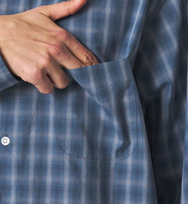 STEVEN ALAN「＜Steven Alan＞ C/L/S オンブレー チェック レギュラーカラー シャツ LOOSE」|シャツ・ブラウス|