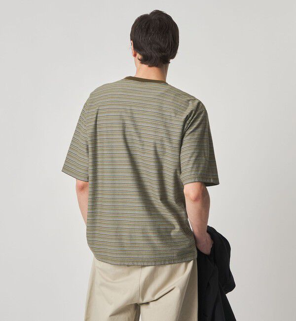 STEVEN ALAN「＜Steven Alan＞ オーガニックコットン マルチボーダー ショートスリーブ Tシャツ」|Tシャツ・カットソー|