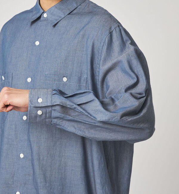STEVEN ALAN「＜Steven Alan＞ シアーデニム レギュラーカラー シャツ LOOSE」|シャツ・ブラウス|