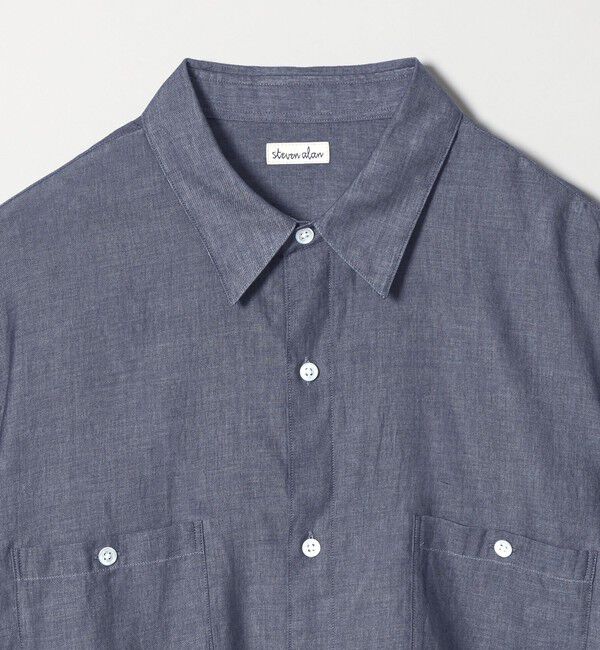 STEVEN ALAN「＜Steven Alan＞ シアーデニム レギュラーカラー シャツ LOOSE」|シャツ・ブラウス|