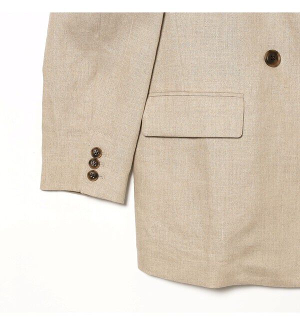 Demi-Luxe BEAMS 「ダブルブレスト リネン ジャケット」|ダッフルコート|