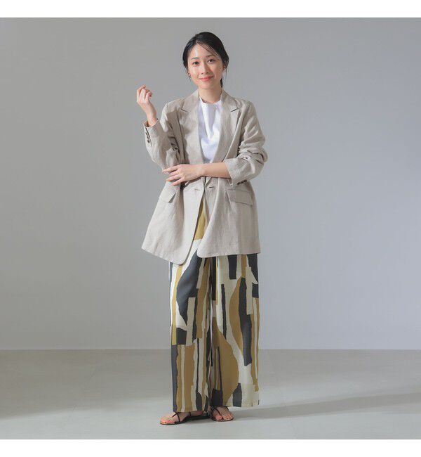 Demi-Luxe BEAMS 「ダブルブレスト リネン ジャケット」|ダッフルコート|