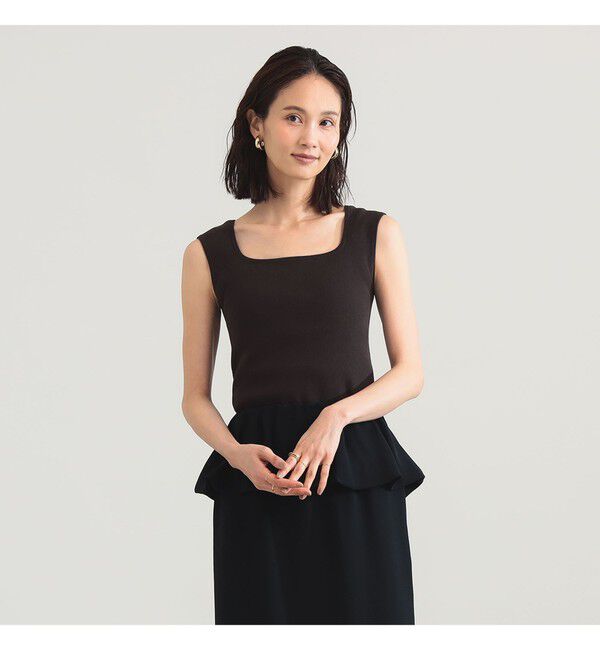 Demi-Luxe BEAMS 「リブニット タンクトップ」|ニット・セーター|BROWN