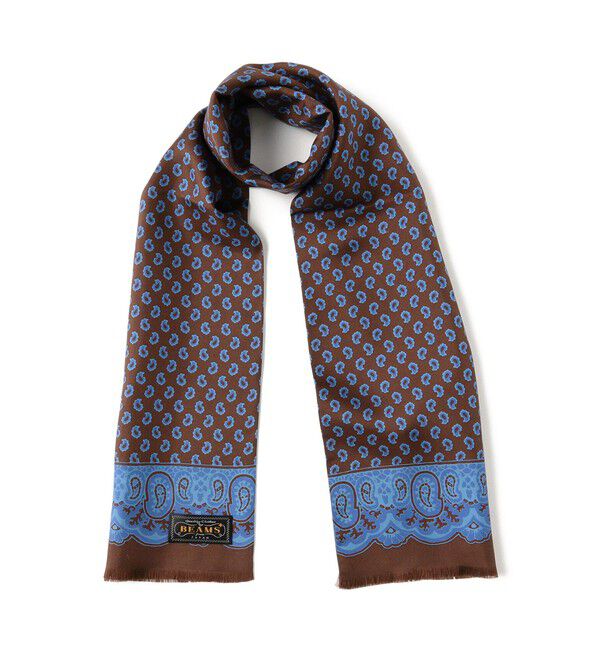 BEAMS PLUS「BEAMS PLUS / Silk Stole Geometric Print」|その他|BROWN