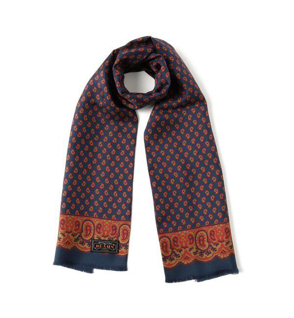 BEAMS PLUS「BEAMS PLUS / Silk Stole Geometric Print」|その他|NAVY