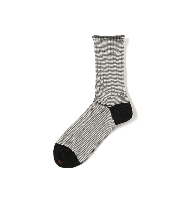 BEAMS PLUS「BEAMS PLUS / Pinstripe Rib Socks」|ソックス|BLACK/WHITE