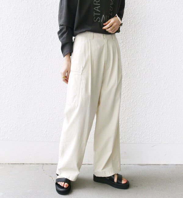 SHIPS for women「〈手洗い可能〉裾 ドロスト カーゴ パンツ 3」|カーゴ|