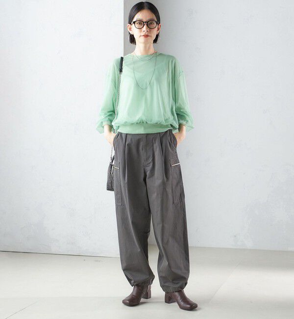 SHIPS for women「〈手洗い可能〉裾 ドロスト カーゴ パンツ 3」|カーゴ|