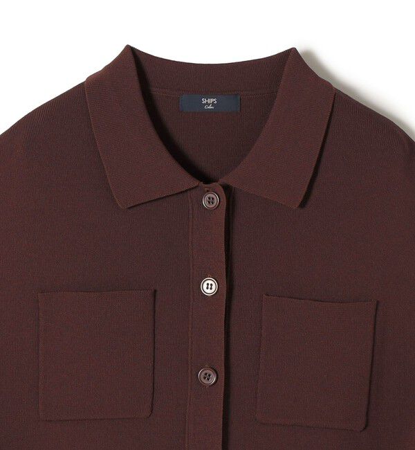 SHIPS Colors 「SHIPS Colors:〈手洗い可能〉ポロ フレンチスリーブ ニット ベスト◇」|ニット・セーター|