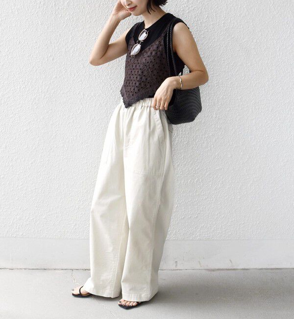 SHIPS for women「《予約》【WEB限定】〈洗濯機可能〉ドロスト ベイカー パンツ」|カーゴ|