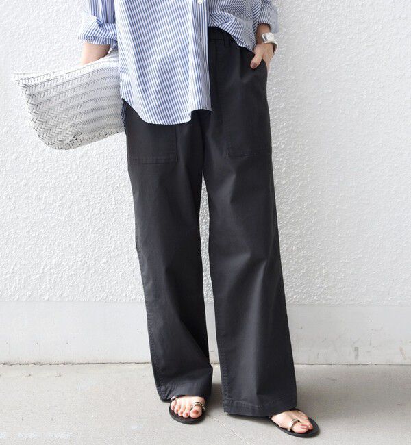 SHIPS for women「《予約》【WEB限定】〈洗濯機可能〉ドロスト ベイカー パンツ」|カーゴ|グレー系