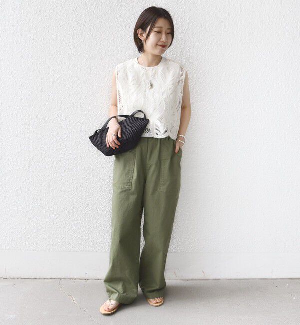 SHIPS for women「《予約》【WEB限定】〈洗濯機可能〉ドロスト ベイカー パンツ」|カーゴ|