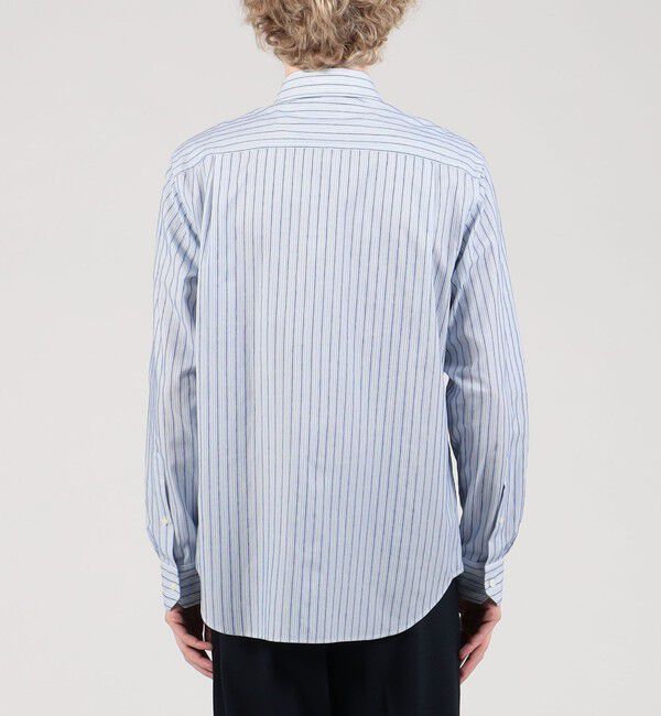 TOMORROWLAND MENS「120/2コットン ストライプ ワイドスプレッドカラーシャツ」|シャツ・ブラウス|