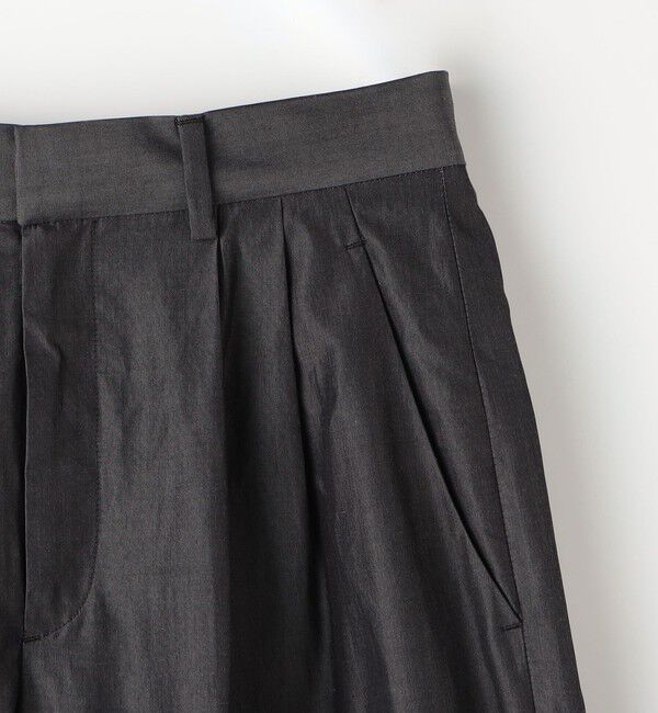 CABaN「シャトルポプリン 2タックワイドパンツ」|チノ|