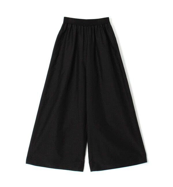 DES PRES「コットンシルクローン ギャザーワイドパンツ」|その他|19 ブラック