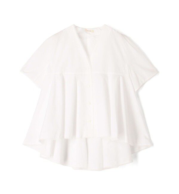 DES PRES「コットンタイプライター フレアテールブラウス」|シャツ・ブラウス|11 ホワイト