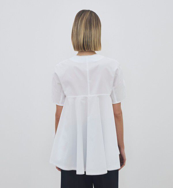 DES PRES「コットンタイプライター フレアテールブラウス」|シャツ・ブラウス|