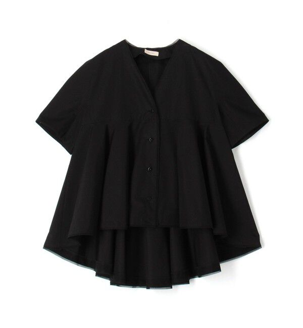 DES PRES「コットンタイプライター フレアテールブラウス」|シャツ・ブラウス|19 ブラック