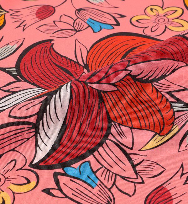 CABaN「Botanical Garden シルクプリントスカーフ」|バンダナ・スカーフ|