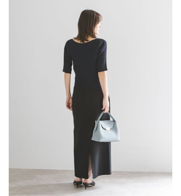 NOBLE「ゴールドボタンVネックリブニット」|カーディガン|