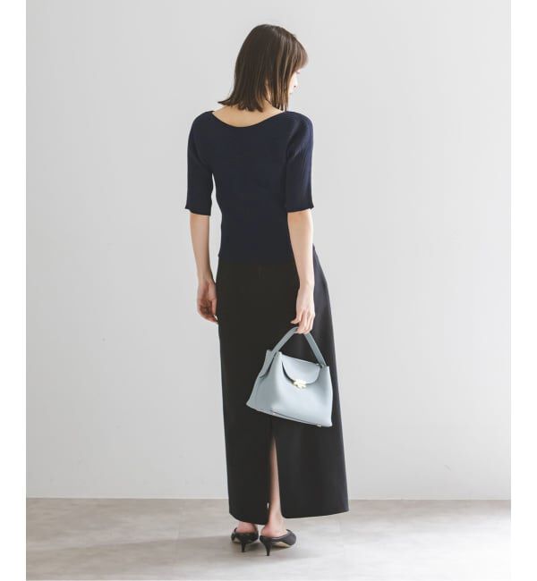 NOBLE「ゴールドボタンVネックリブニット」|カーディガン|