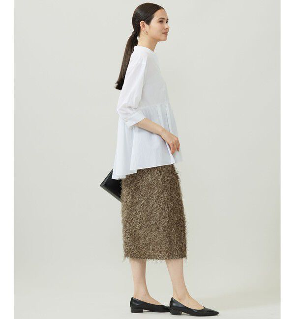 自由区「シアーソフトシャンブレーペプラム ブラウス」|シャツ・ブラウス|