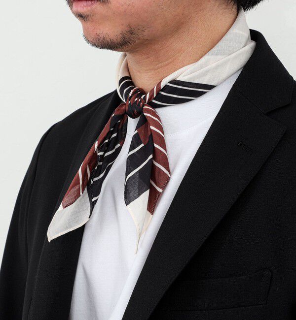 NOLLEY'S goodman「EMME EFFE メッシュプリントバンダナスカーフ」|バンダナ・スカーフ|ブラウンベージュ系1