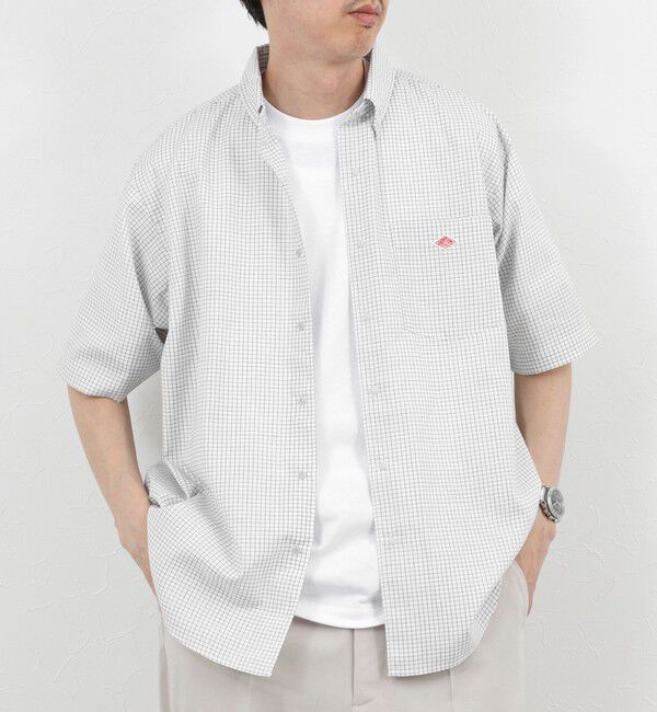 NOLLEY'S goodman「【DANTON/ダントン】DOT BUTTON B.D. SHIRT SS 26SS（DT-B0337 POD）」|シャツ・ブラウス|ホワイト系2