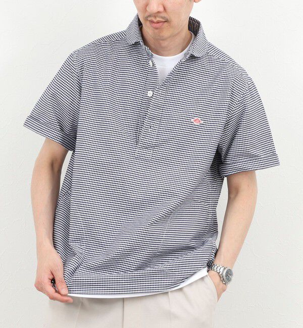 NOLLEY'S goodman「【DANTON/ダントン】ROUND COLLAR P.O SHIRT SS 26SS（DT-B0284 OXP）」|シャツ・ブラウス|ネイビー系1