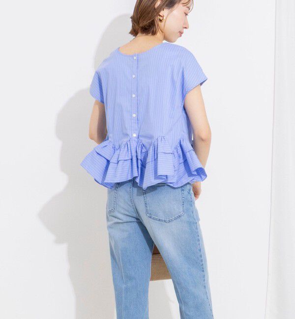 NOLLEY'S「ウオッシャブルペプラムフリル2WAY半袖ブラウス」|シャツ・ブラウス|