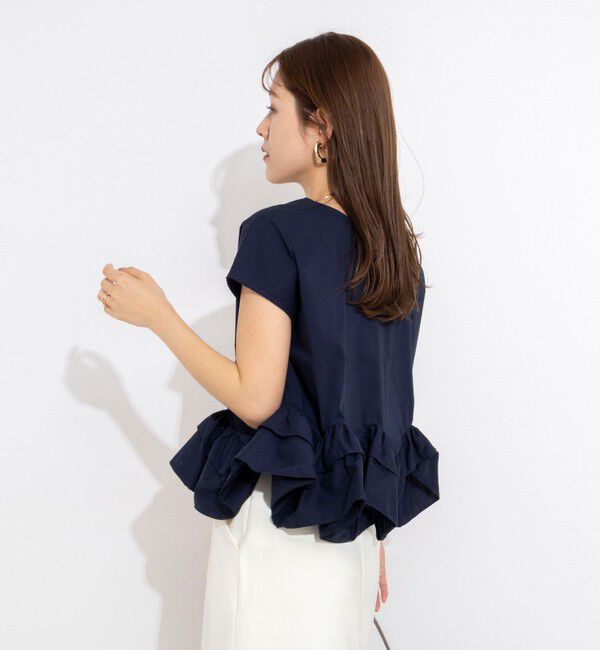 NOLLEY'S「ウオッシャブルペプラムフリル2WAY半袖ブラウス」|シャツ・ブラウス|