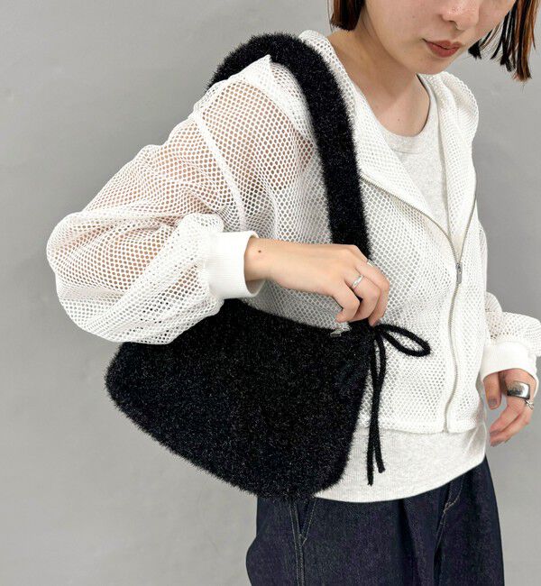 fredy emue「【CASSELINI/キャセリーニ】キラキラモールワンショルバッグ」|ハンドバッグ|ブラック