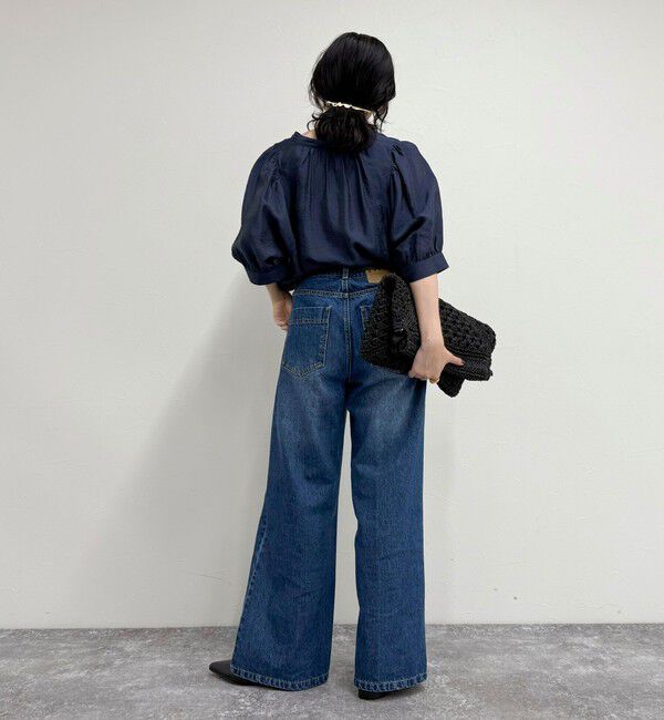 fredy emue「シャイニーシアー２WAYハーフスリーブブラウス」|シャツ・ブラウス|