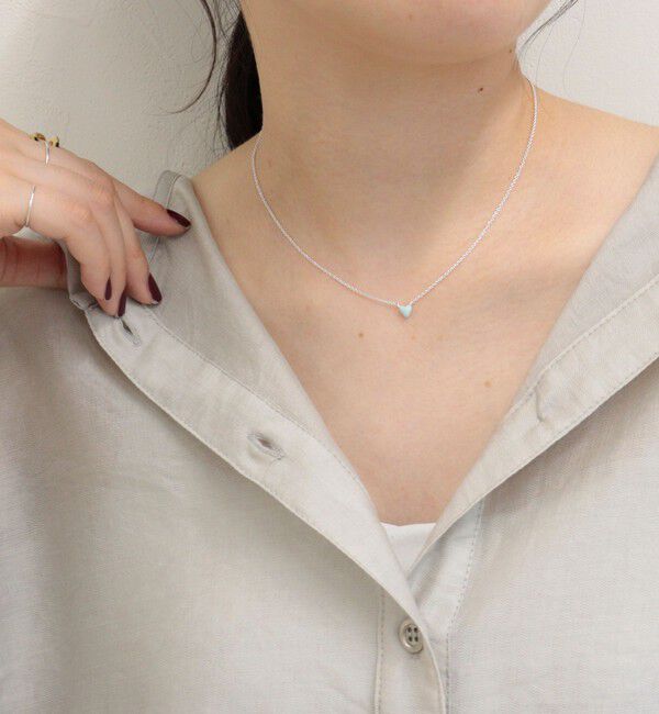 fredy emue「プチハートカラーエポネックレス」|ネックレス|ライトブルー