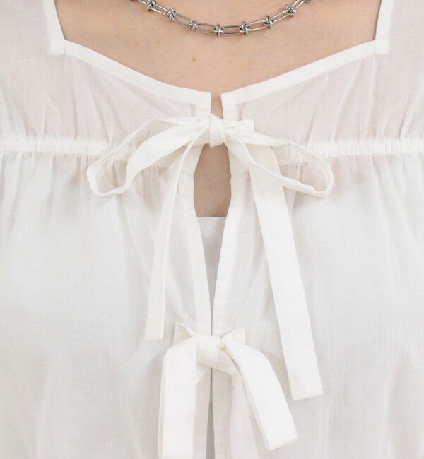 fredy emue「フロントリボンブラウス」|シャツ・ブラウス|