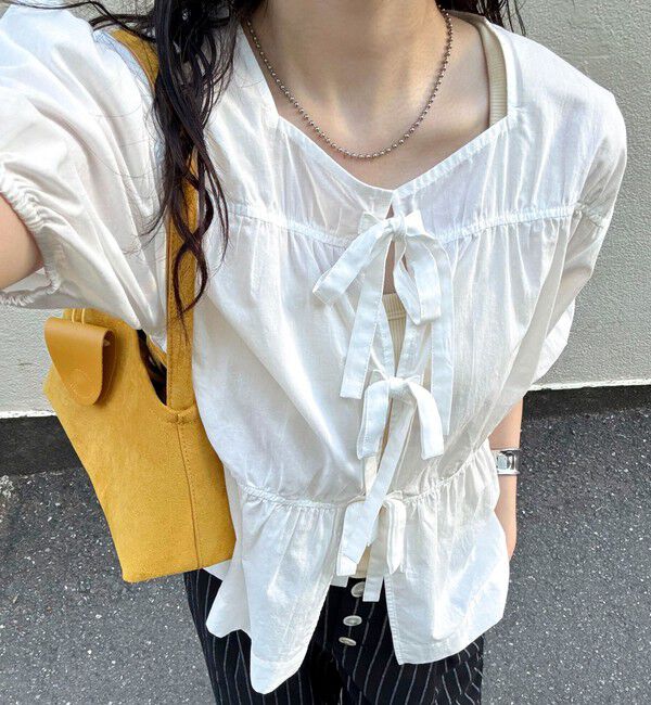 fredy emue「フロントリボンブラウス」|シャツ・ブラウス|