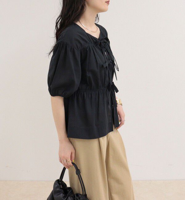fredy emue「フロントリボンブラウス」|シャツ・ブラウス|