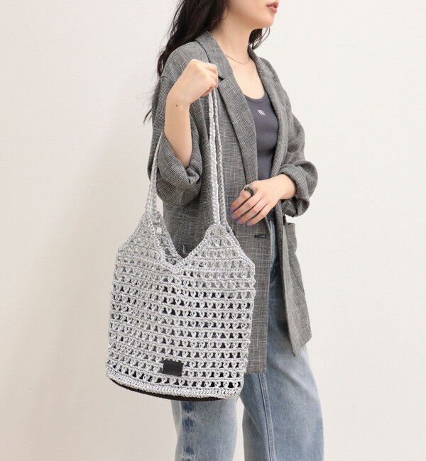 fredy emue「手編みメタリックマクラメトートバッグ」|トートバッグ|