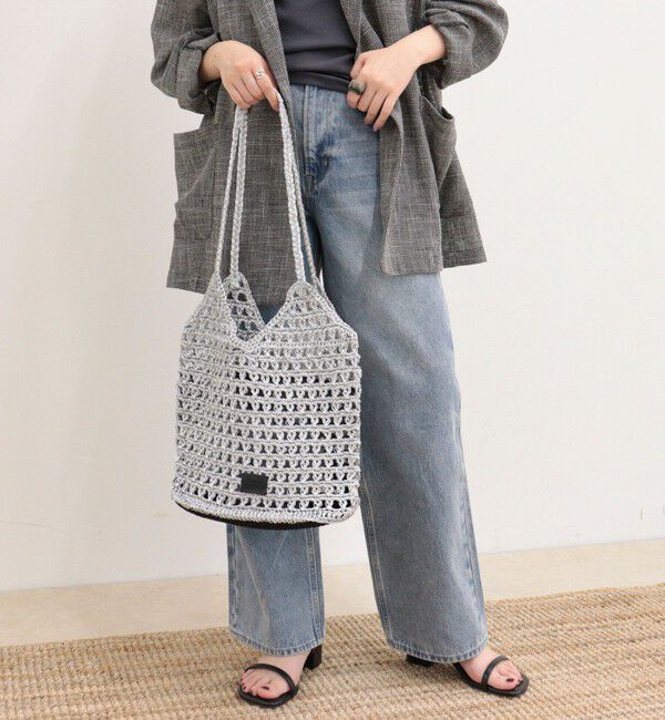 fredy emue「手編みメタリックマクラメトートバッグ」|トートバッグ|