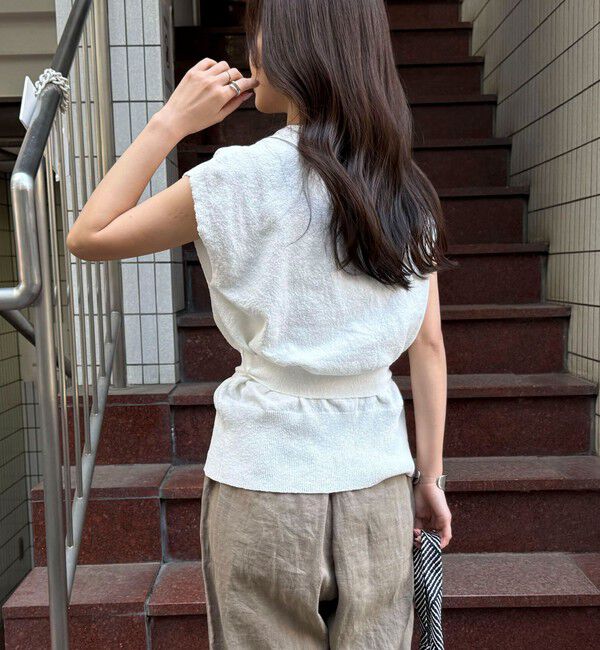 fredy emue「ベルト付きニットベスト」|ベスト・ジレ|