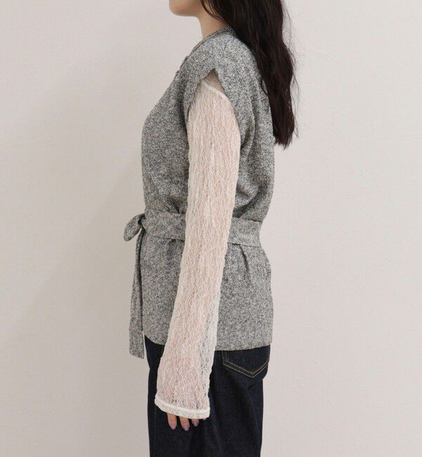 fredy emue「ベルト付きニットベスト」|ベスト・ジレ|