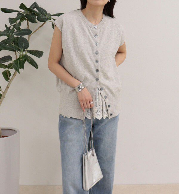 fredy emue「ベルト付きニットベスト」|ベスト・ジレ|