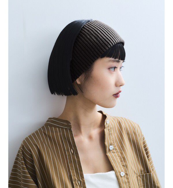 ADAM ET ROPE'「【WEB限定】ボリュームニットターバン」|ヘアバンド|