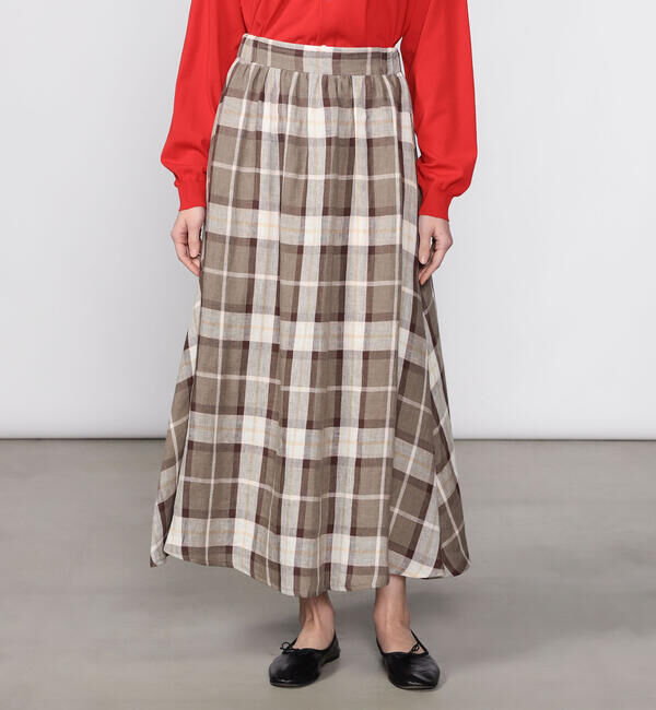 ONEIL OF DUBLIN「O'NEIL OF DUBLIN | リネン フレアロングスカート WOMEN」|スカート|