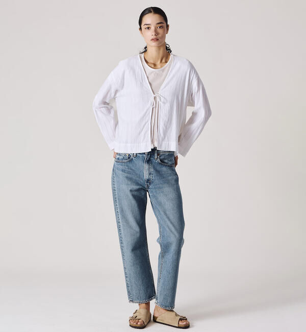  「orSlow | SHORT LENGTH 105 90'S DENIM MID USED WOMEN」|デニム|