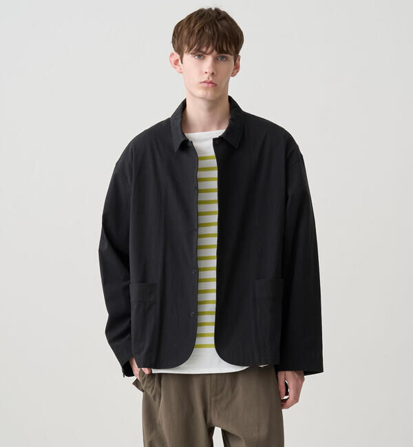 ORCIVAL「ORCIVAL | ビンテージツイル パッチポケット ライトジャケット MEN」|テーラードジャケット|BLACK