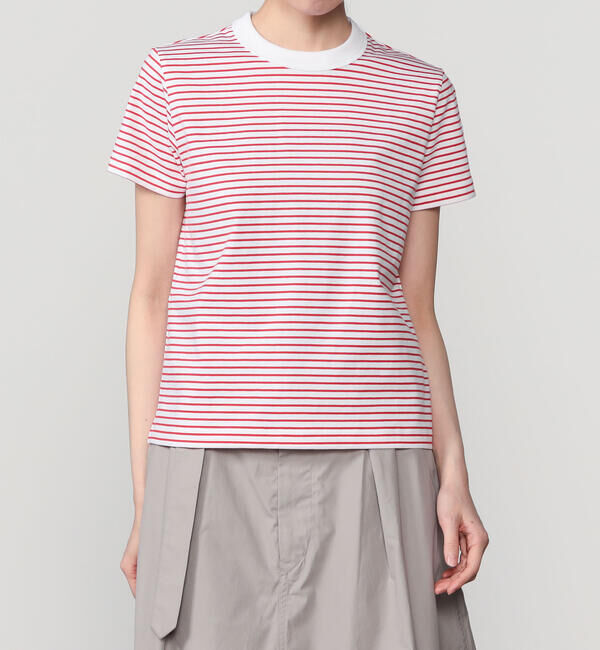 ORCIVAL「ORCIVAL | コットン ストレッチ クルーネック半袖Tシャツ WOMEN」|Tシャツ・カットソー|RED系1