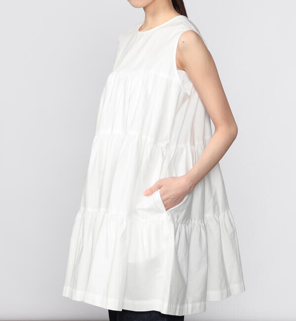 GYMPHLEX「Gymphlex | コットンブロード ティアードチュニック WOMEN」|ワンピース|