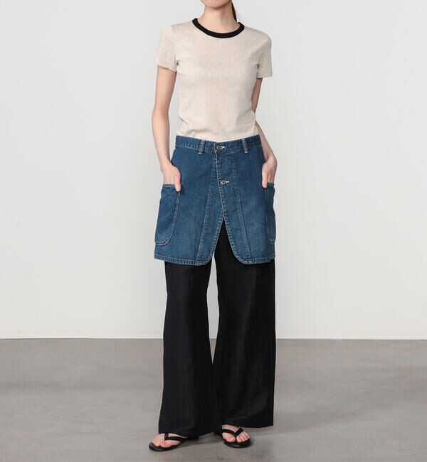  「GOOD PEOPLE GOOD STITCHING GOOD PRODUCT | バイカラートリム 半袖Tシャツ WOMEN」|Tシャツ・カットソー|